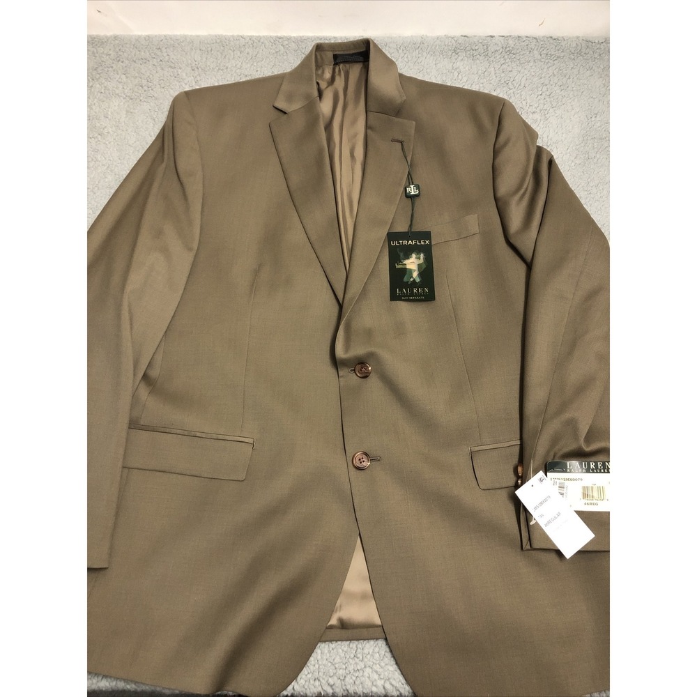 Ralph Lauren Suit Jacket Dark Tan 46‎ Regular NWT